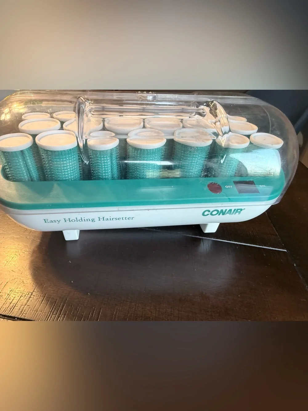 Conair Easy Holding Hairsetter Hot 20-Grip Rollers Curlers in Teal